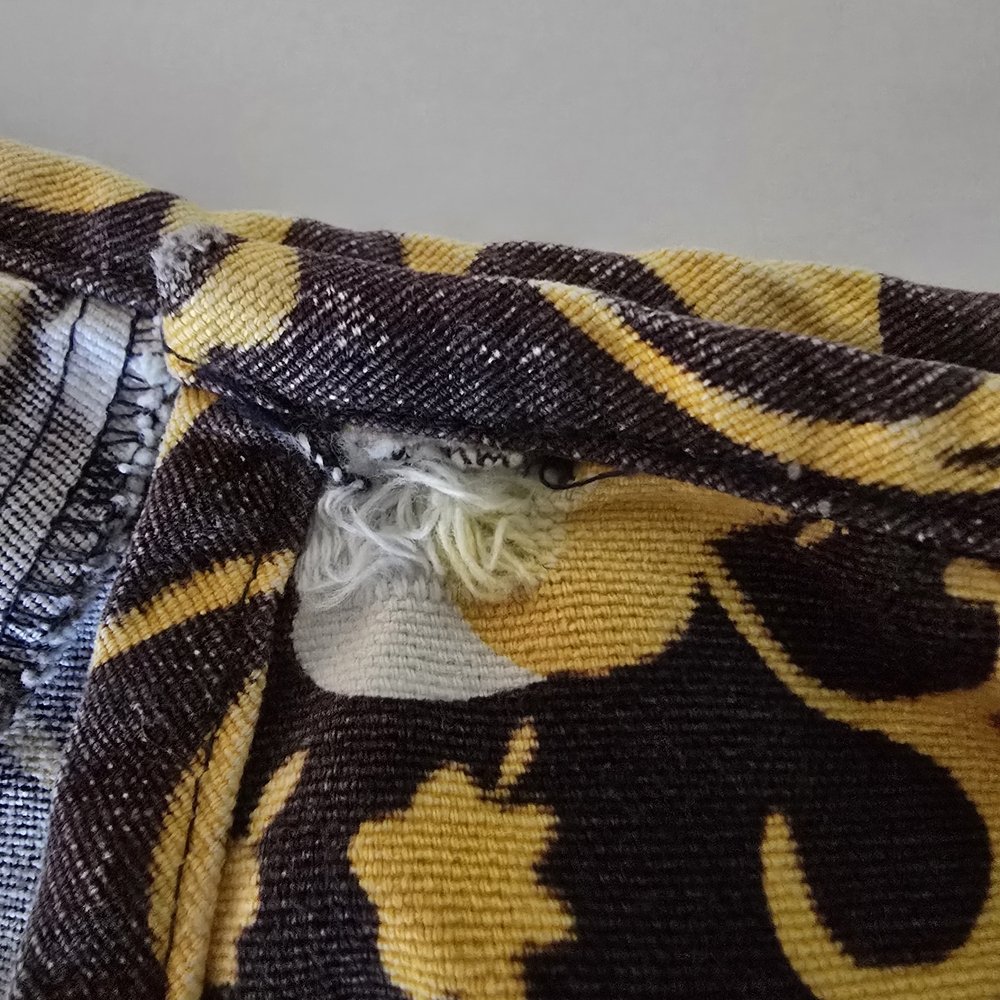 Vintage Lady Wrangler Yellow And Brown Vintage Wrap Skirt Cowgirl Retro Floral - Picture 5 of 7